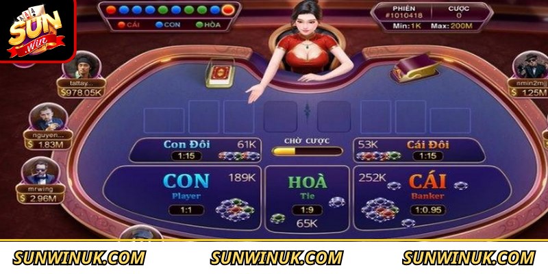Baccarat Sunwin được xem là biểu tượng của sòng bài giải trí đẳng cấp