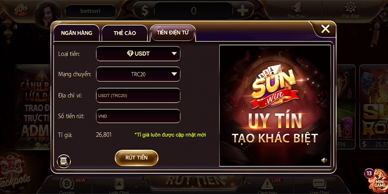 Hướng dẫn rút tiền thắng cược