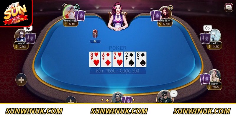 Cách chơi Poker Sunwin qua các vòng cược cơ bản