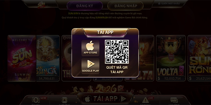 Quét mã trên để tải Sun win chính hãng