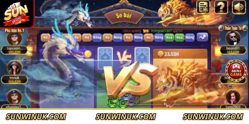 Rồng Hổ được mệnh danh là siêu phẩm ăn khách tại nền tảng Sunwin